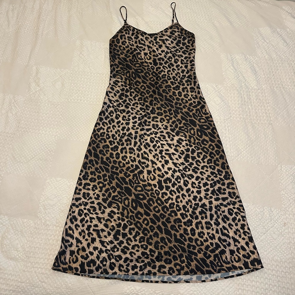 All Saints Animal Print Midi Dress